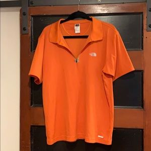 Men’s North Face zip down short sleeved shirt